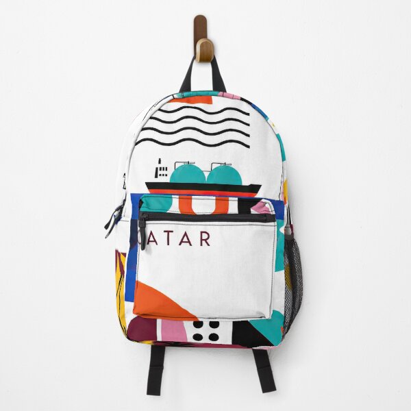 Item preview, Colorful geometric poster featuring the word DUKHAN QATAR designed and sold by ckybe.
