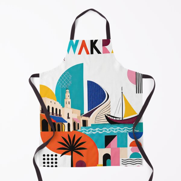 Item preview, Colorful abstract travel poster celebrating Al Wakrah, Qatar designed and sold by ckybe.