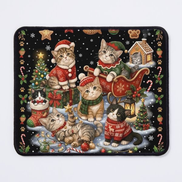 Item preview, Cat Christmas Xmas Santa Christmas Cat Lover Women Girl Kids designed and sold by ZANNIX.