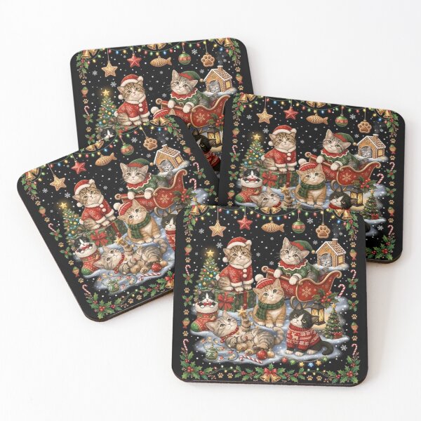 Item preview, Cat Christmas Xmas Santa Christmas Cat Lover Women Girl Kids designed and sold by ZANNIX.