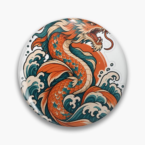 Item preview, Traditional Dragon in Waves designed and sold by InkPixell.