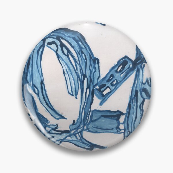 Item preview, Delft Blue Windmill Tile Expressive Dutch Art Painting designed and sold by Dwaalhaas.com.
