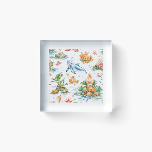 Item preview, Seamless coral reef pattern showcasing diverse marine creature  designed and sold by MiraCleAI.