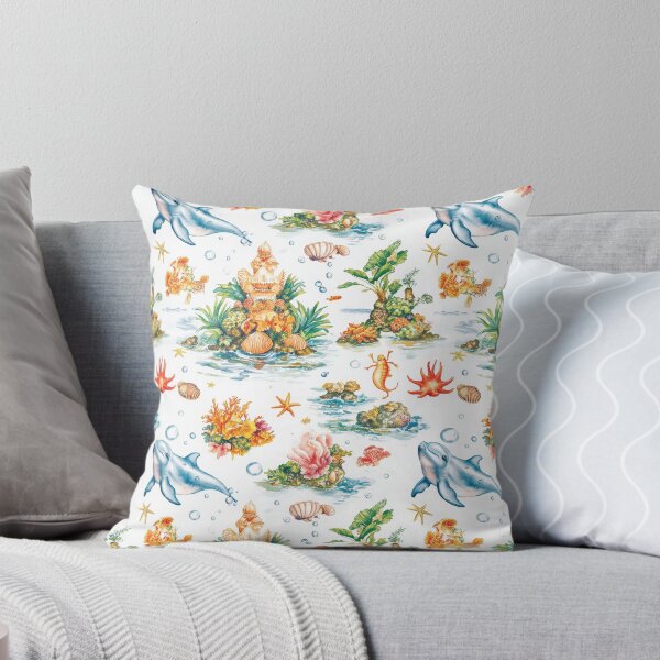 Item preview, Seamless coral reef pattern showcasing diverse marine creature  designed and sold by MiraCleAI.