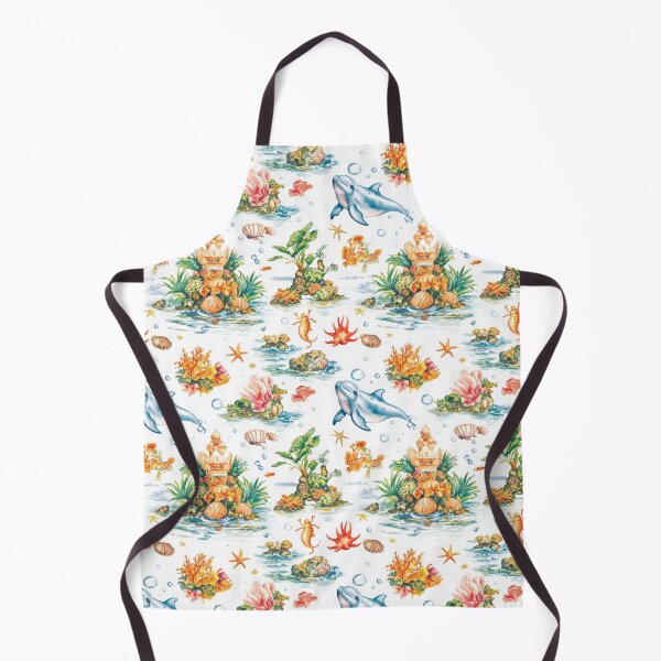 Item preview, Seamless coral reef pattern showcasing diverse marine creature designed and sold by MiraCleAI.