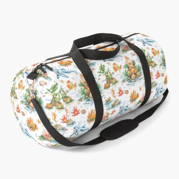 Item preview, Seamless coral reef pattern showcasing diverse marine creature designed and sold by MiraCleAI.