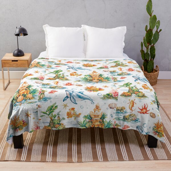 Item preview, Seamless coral reef pattern showcasing diverse marine creature  designed and sold by MiraCleAI.