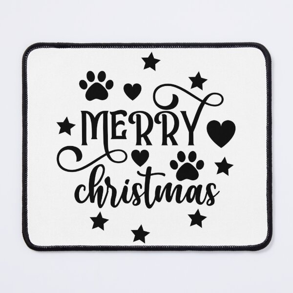 Item preview, Merry Christmas Paw & Hearts – Cute Holiday Typography designed and sold by Sed94.