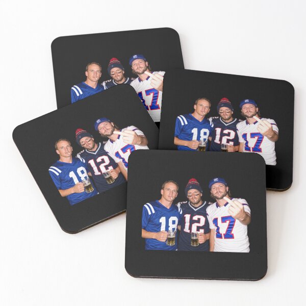 Item preview, NFL Peyton Manning, Tom Brady and Josh Allen Drinking and Middle Finger designed and sold by VexisValora.