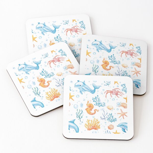 Item preview, Seamless coral reef pattern showcasing diverse marine creature  designed and sold by MiraCleAI.