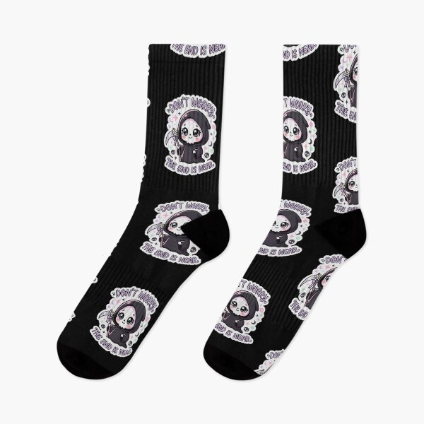 Item preview, The End Is Near Cute Reaper Halloween designed and sold by Flying Doggo.