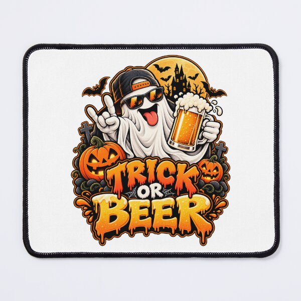 Item preview, Halloween trick or beer ghost designed and sold by DailyQuestPrint.