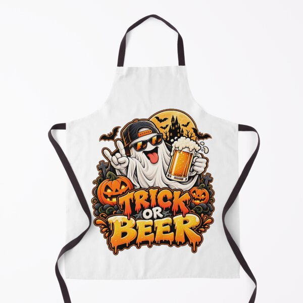 Item preview, Halloween trick or beer ghost designed and sold by DailyQuestPrint.
