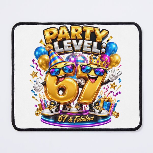 Item preview, Party Level 67 Birthday Vibes designed and sold by RØNI AI.