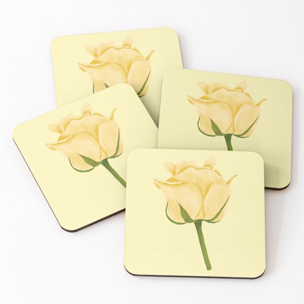 Item preview, Yellow Rose Watercolor Starting to Bloom designed and sold by EmeraldeaArt.
