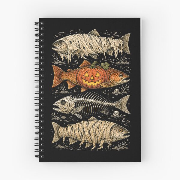 Item preview, Halloween Trout Fish Ghost Pumpkin Skeleton Mummy designed and sold by HokutoKaiStore.