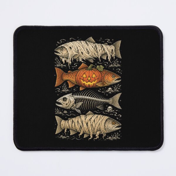 Item preview, Halloween Trout Fish Ghost Pumpkin Skeleton Mummy designed and sold by HokutoKaiStore.