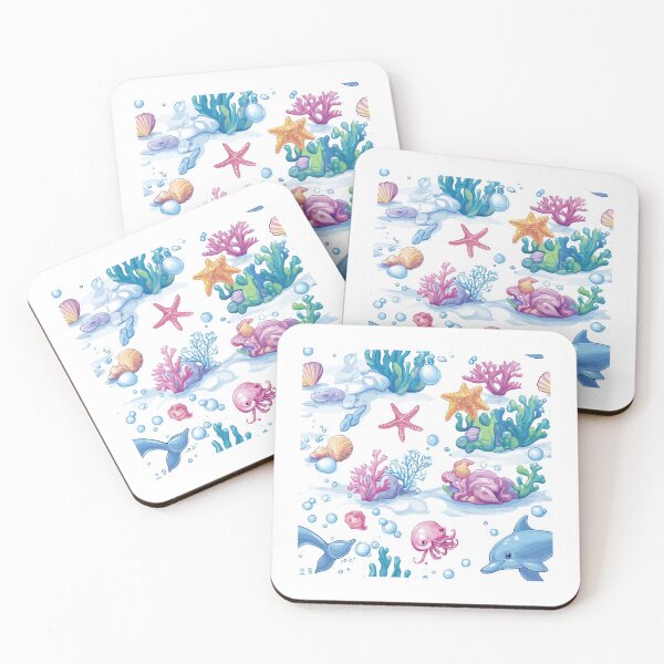 Item preview, Seamless coral reef pattern showcasing diverse marine creature  designed and sold by MiraCleAI.