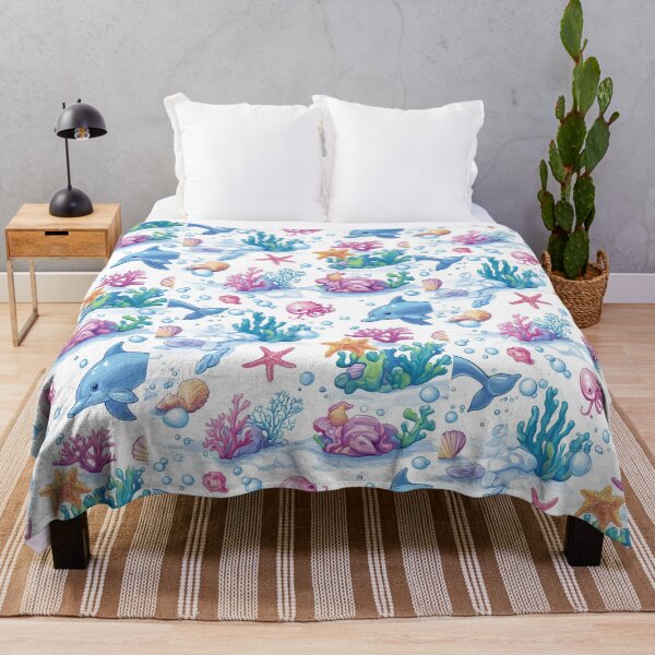 Item preview, Seamless coral reef pattern showcasing diverse marine creature  designed and sold by MiraCleAI.