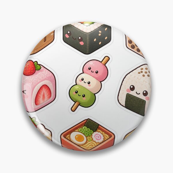 Item preview, Kawaii Food Grid designed and sold by InkPixell.