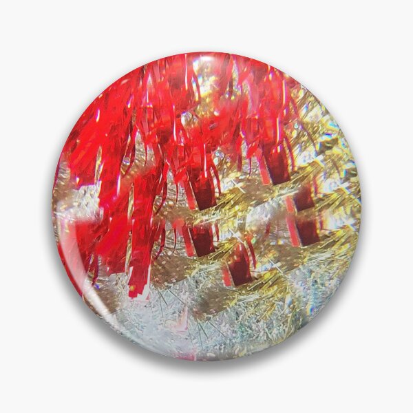 Item preview, Red & Gold Holiday Tinsel Kaleidoscope  - Festive Christmas & New Year Abstract Art designed and sold by ElionSolis.