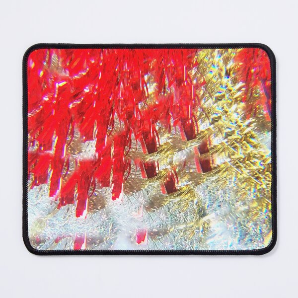 Item preview, Red & Gold Holiday Tinsel Kaleidoscope  - Festive Christmas & New Year Abstract Art designed and sold by ElionSolis.