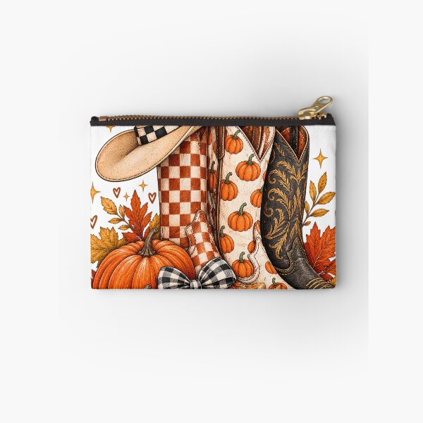 Item preview, Botas vaqueras de otoño con diseño de calabaza occidental designed and sold by VGAfanatic.