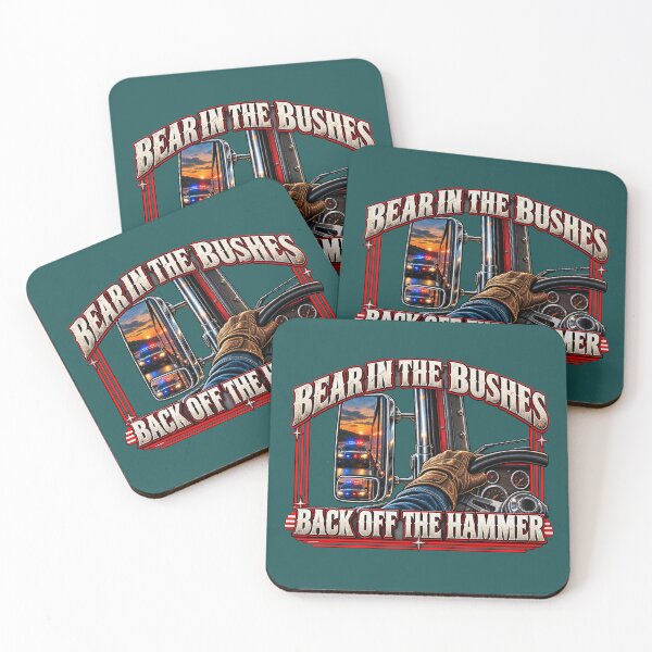 Item preview, Bear In The Bushes | Back Off The Hammer | Truck Side Mirror Police Art designed and sold by NomadForge.