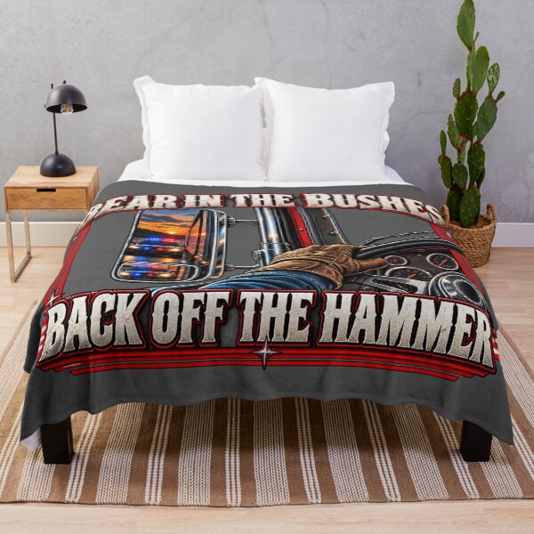 Item preview, Bear In The Bushes | Back Off The Hammer | Truck Side Mirror Police Art designed and sold by NomadForge.