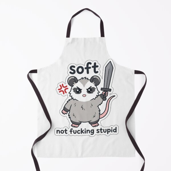 Item preview, Soft Not Stupid Possum With Sword Funny Feisty Introvert Dark Humor Opossum Meme designed and sold by raedattia.