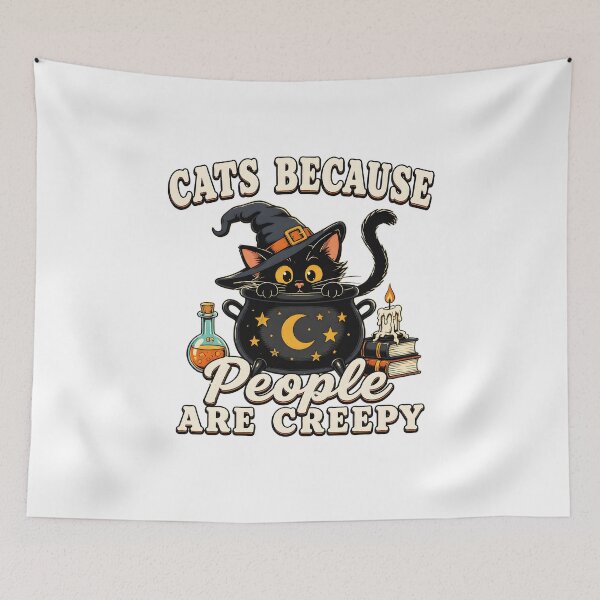 Item preview, Cats Because People Are Creepy Halloween Design designed and sold by OlyvieArt.