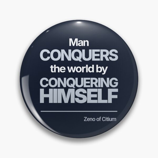 Item preview, El hombre conquista el mundo conquistándose a sí mismo - Zenón de Citio - Cita estoica de estilo minimalista - Versión ligera designed and sold by Stoic Core.