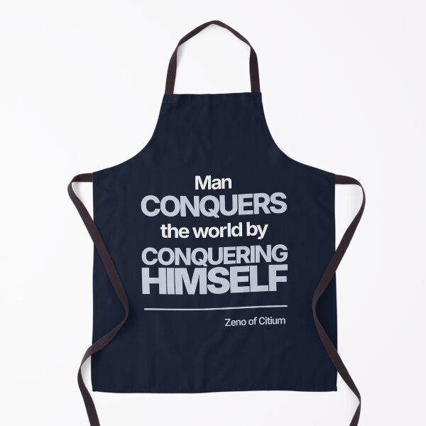 Item preview, Man Conquers the World by Conquering Himself - Zeno of Citium - Minimalist Style Stoic Quote - Light Version designed and sold by Stoic Core.