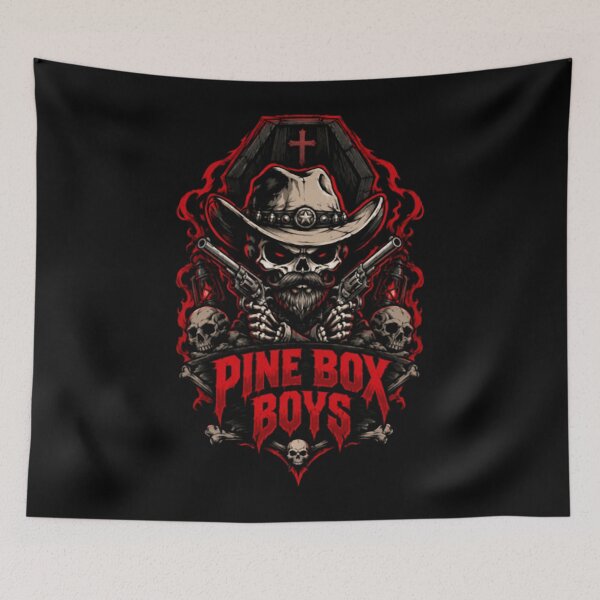 Item preview, Pine Box Boys – Dark Chibi Skeleton Cowboy designed and sold by VexisValora.