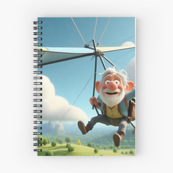 Item preview, Old Fart flying a hang glider designed and sold by Colin Bentham.
