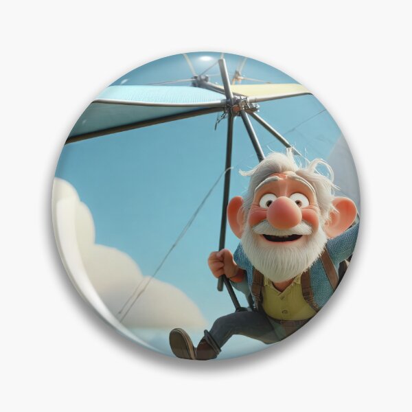 Item preview, Old Fart flying a hang glider designed and sold by Colin Bentham.