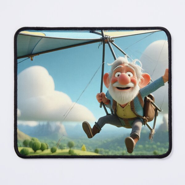 Item preview, Old Fart flying a hang glider designed and sold by Colin Bentham.