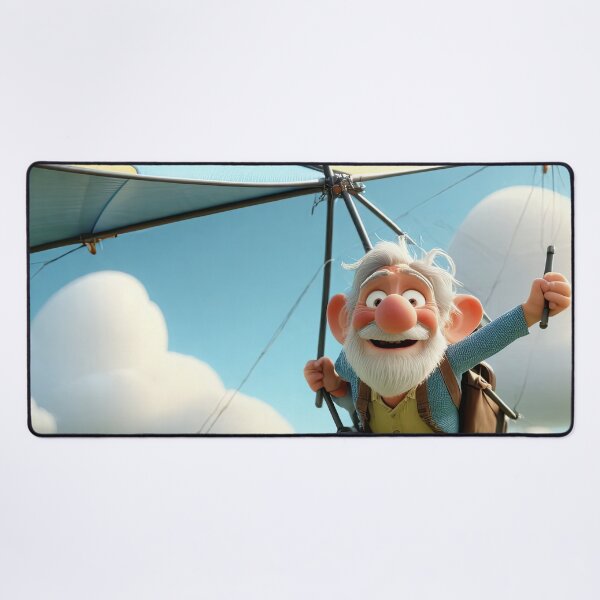 Item preview, Old Fart flying a hang glider designed and sold by Colin Bentham.