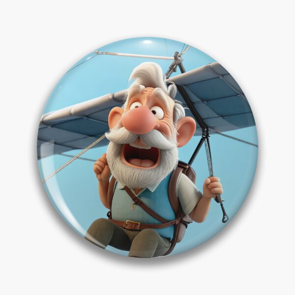 Item preview, Old Fart flying a hang glider designed and sold by Colin Bentham.