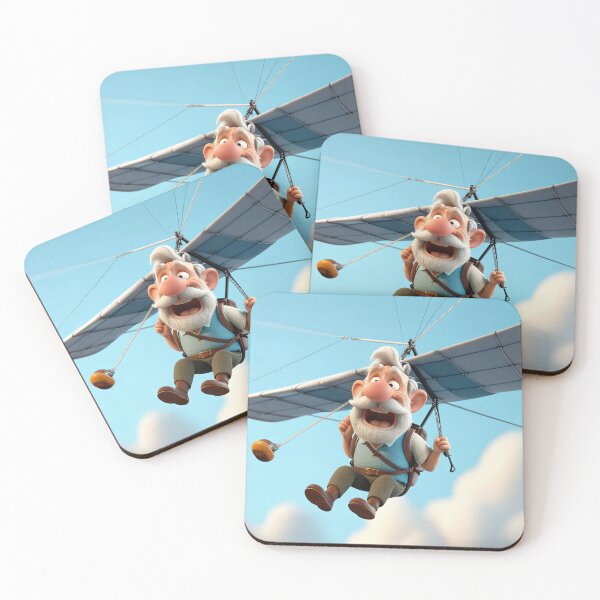 Item preview, Old Fart flying a hang glider designed and sold by Colin Bentham.