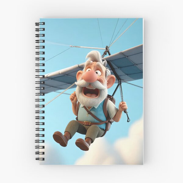 Item preview, Old Fart flying a hang glider designed and sold by Colin Bentham.