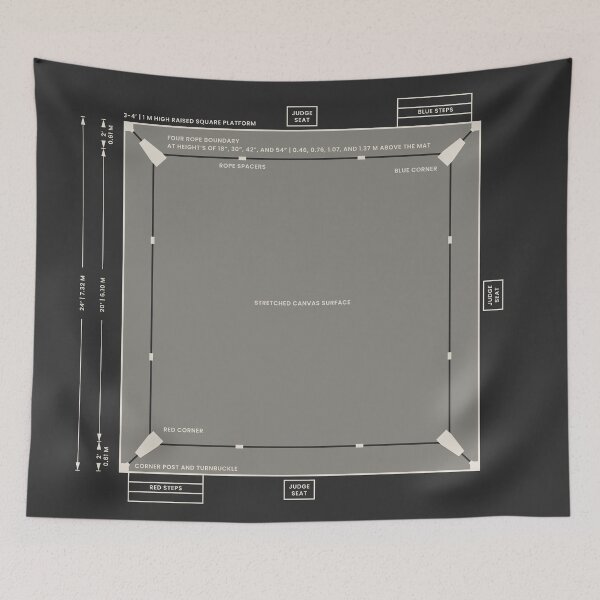 Item preview, Boxing Ring Diagram designed and sold by archetype prints.