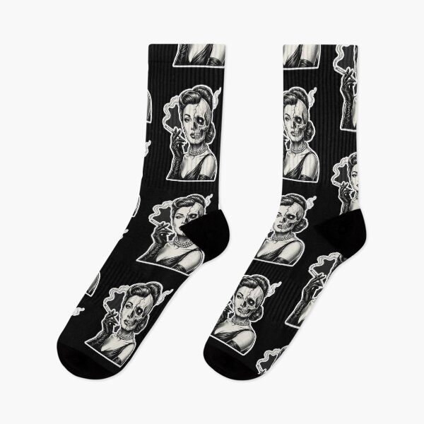 Item preview, Split Skull Femme Fatale Halloween Art designed and sold by Flying Doggo.