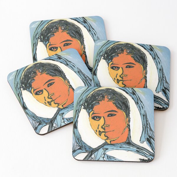 Item preview, Malala Yousafzai Peace Activist Expressive Portrait Painting designed and sold by Dwaalhaas.com.