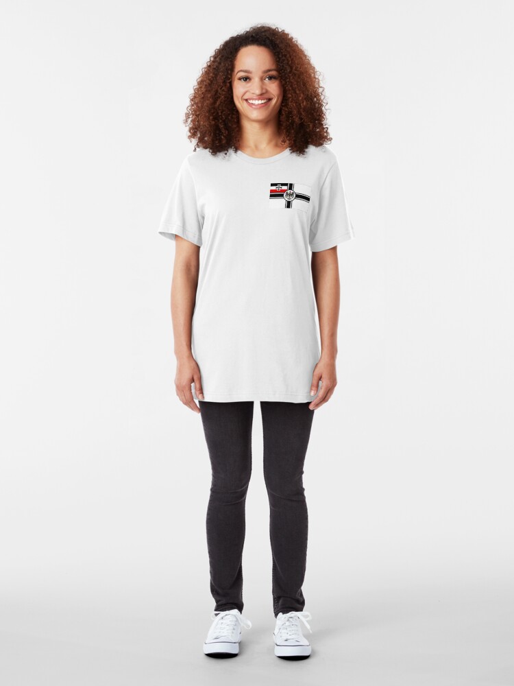 Alternate view of German Armed Forces WWI Flag. Slim Fit T-Shirt