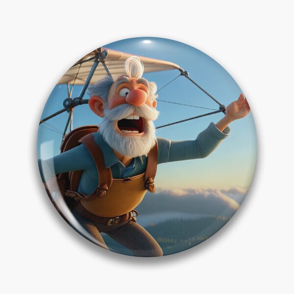 Item preview, Old Fart flying a hang glider designed and sold by Colin Bentham.