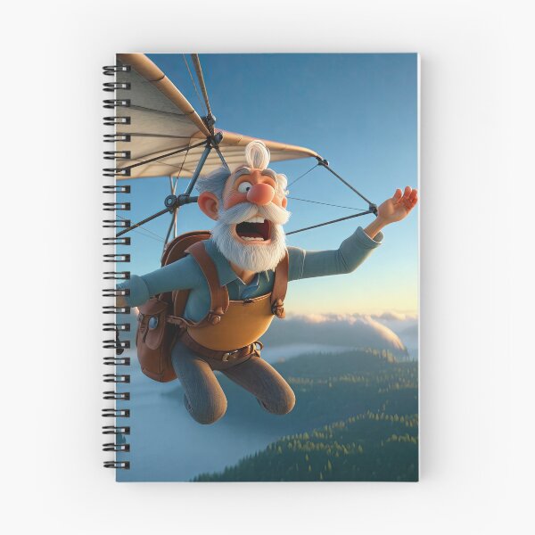 Item preview, Old Fart flying a hang glider designed and sold by Colin Bentham.