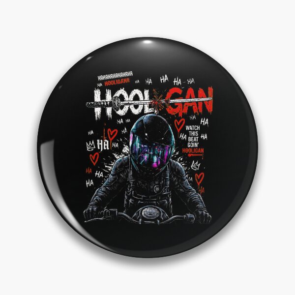 Item preview, HOOLIGAN Motorcycle Biker Rider HA Street Art  designed and sold by KarinaJoh86182.