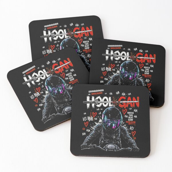 Item preview, HOOLIGAN Motorcycle Biker Rider HA Street Art  designed and sold by KarinaJoh86182.