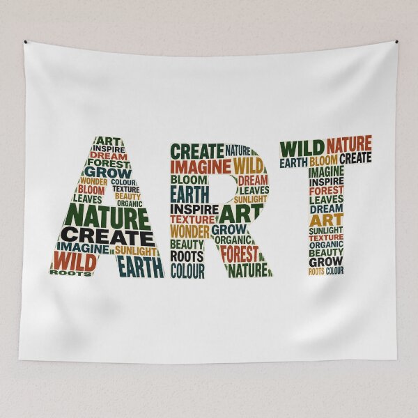 Item preview, ART Nature Inspired Typography Word Collage designed and sold by naturalsurvival.